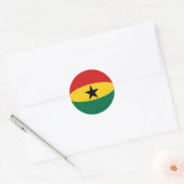 Autocollant de drapeau fisheye du Ghana (Enveloppe)