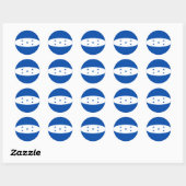 Autocollant de drapeau fisheye du Honduras (Feuille)