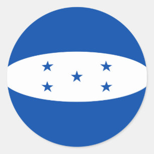 Autocollant de drapeau fisheye du Honduras