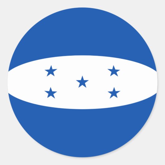 Autocollant de drapeau fisheye du Honduras (Devant)