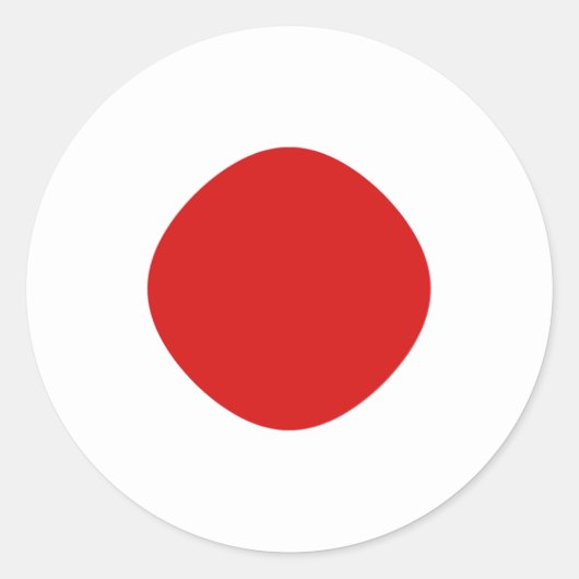 Autocollant de drapeau fisheye du Japon (Devant)