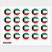 Autocollant de drapeau fisheye du Koweït (Feuille)