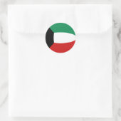 Autocollant de drapeau fisheye du Koweït (Sac)