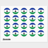 Autocollant de drapeau fisheye du Lesotho (Feuille)