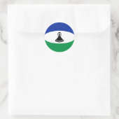 Autocollant de drapeau fisheye du Lesotho (Sac)