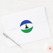 Autocollant de drapeau fisheye du Lesotho (Enveloppe)