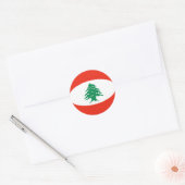 Autocollant de drapeau fisheye du Liban (Enveloppe)