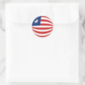 Autocollant de drapeau fisheye du Liberia (Sac)