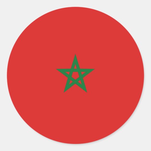 Autocollant de drapeau fisheye du Maroc (Devant)