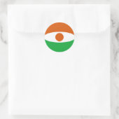 Autocollant de drapeau fisheye du Niger (Sac)
