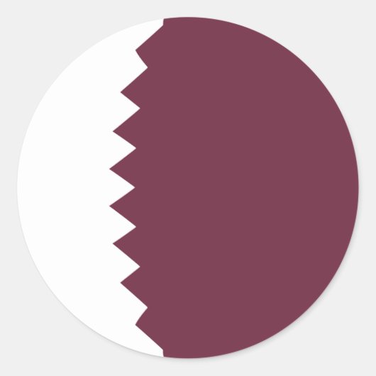 Autocollant de drapeau fisheye du Qatar (Devant)