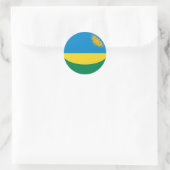 Autocollant de drapeau fisheye du Rwanda (Sac)