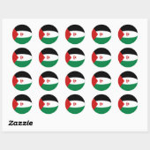 Autocollant de drapeau Fisheye du Sahara occidenta (Feuille)