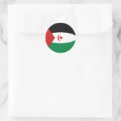 Autocollant de drapeau Fisheye du Sahara occidenta (Sac)