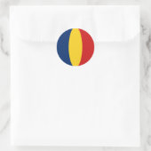 Autocollant de drapeau fisheye du Tchad (Sac)