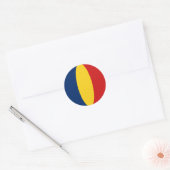 Autocollant de drapeau fisheye du Tchad (Enveloppe)