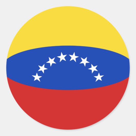 Autocollant de drapeau fisheye du Venezuela (Devant)