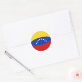 Autocollant de drapeau fisheye du Venezuela (Enveloppe)
