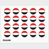 Autocollant de drapeau fisheye du Yémen (Feuille)