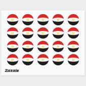Autocollant de drapeau Fisheye Egypte (Feuille)