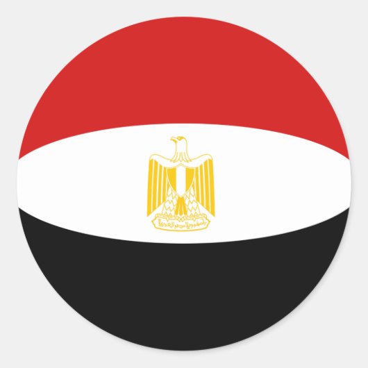 Autocollant de drapeau Fisheye Egypte (Devant)