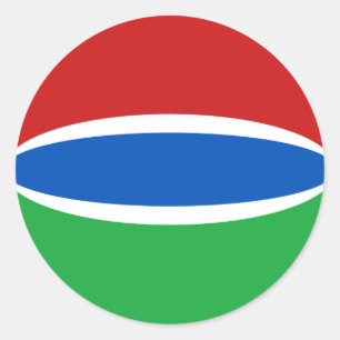 Autocollant de drapeau fisheye gambien