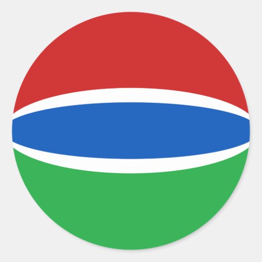 Autocollant de drapeau fisheye gambien (Devant)
