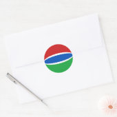 Autocollant de drapeau fisheye gambien (Enveloppe)