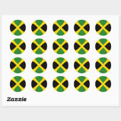 Autocollant de drapeau fisheye jamaïcain (Feuille)