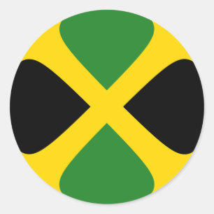 Autocollant de drapeau fisheye jamaïcain