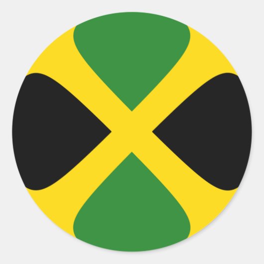 Autocollant de drapeau fisheye jamaïcain (Devant)