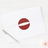 Autocollant de drapeau fisheye letton (Enveloppe)