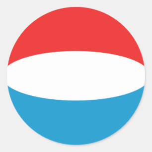 Autocollant de drapeau Fisheye luxembourgeois