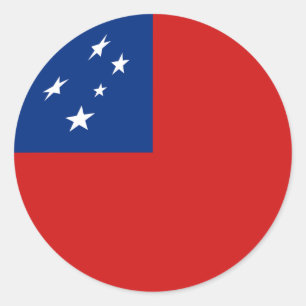 Autocollant de drapeau Fisheye Samoa