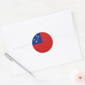 Autocollant de drapeau Fisheye Samoa (Enveloppe)