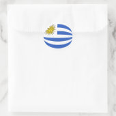Autocollant de drapeau fisheye Uruguay (Sac)