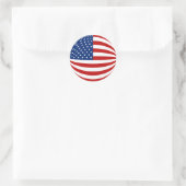 Autocollant de drapeau fisheye USA (Sac)