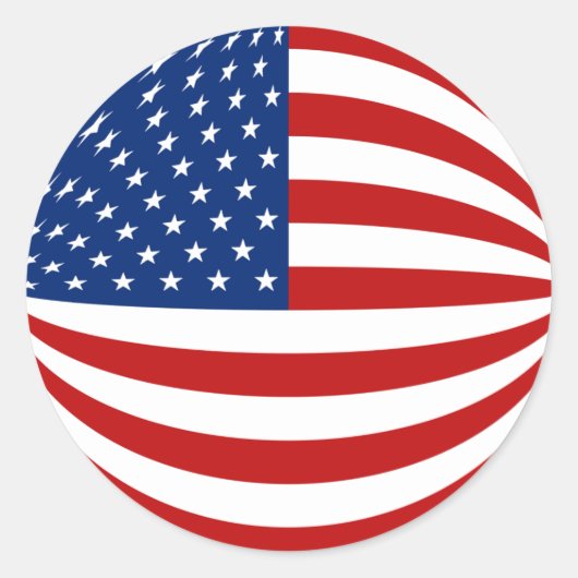 Autocollant de drapeau fisheye USA (Devant)