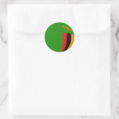 Autocollant de drapeau fisheye zambien (Sac)