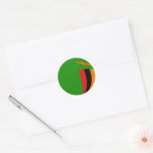 Autocollant de drapeau fisheye zambien (Enveloppe)