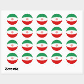 Autocollant de drapeau Iran Fisheye (Feuille)