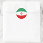 Autocollant de drapeau Iran Fisheye (Sac)