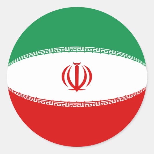 Autocollant de drapeau Iran Fisheye (Devant)