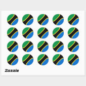 Autocollant de drapeau Tanzanie Fisheye (Feuille)