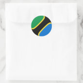 Autocollant de drapeau Tanzanie Fisheye (Sac)