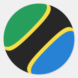 Autocollant de drapeau Tanzanie Fisheye