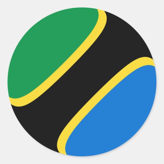 Autocollant de drapeau Tanzanie Fisheye (Devant)