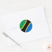Autocollant de drapeau Tanzanie Fisheye (Enveloppe)