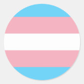 Autocollant de drapeau transgenre, communauté de f (Devant)