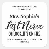 Autocollant de Étiquette de bougie Dernier de la n (Devant)